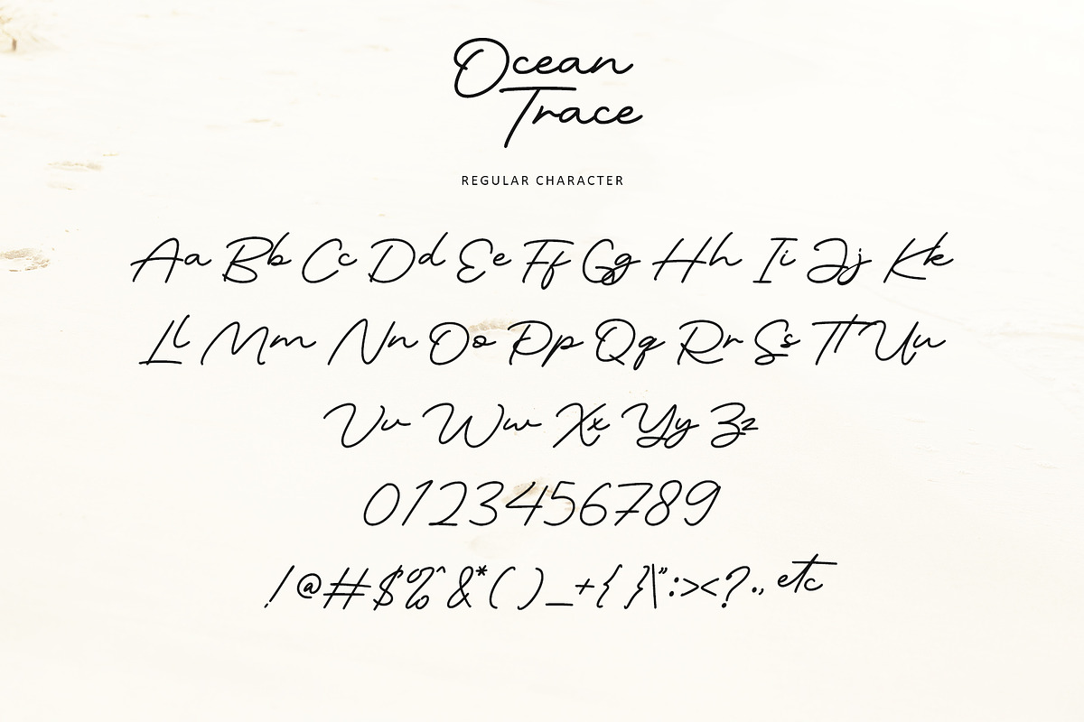 Ocean Trace, a Script Font by Letterara (Photo 10 of 13)
