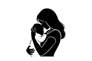 50 Mother and Baby Love Silhouette S, an Illustration by Designs_River (Thumbnail 6 of 51)