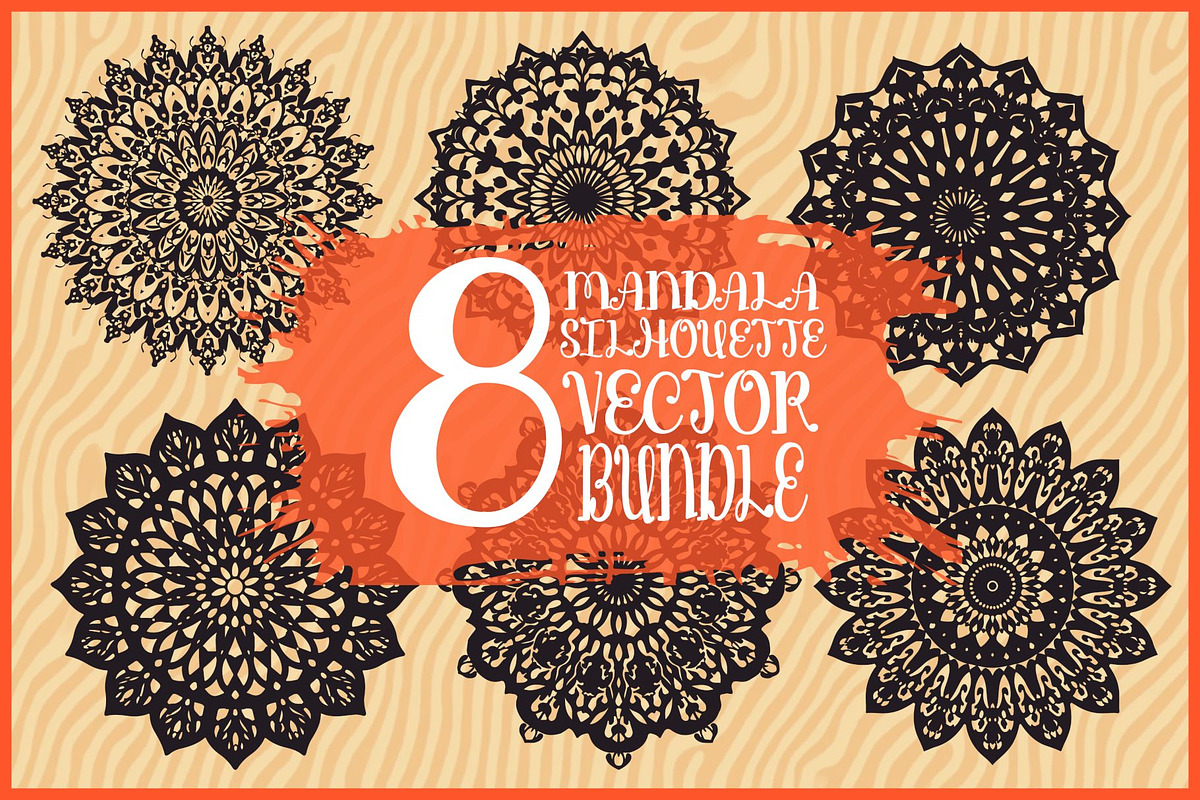 Mandala Border Silhouette Pack, an Illustration by Gfx_Store