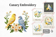 Canary Embroidery Clipart, a Graphic by Artnoy (Thumbnail 1 of 5)