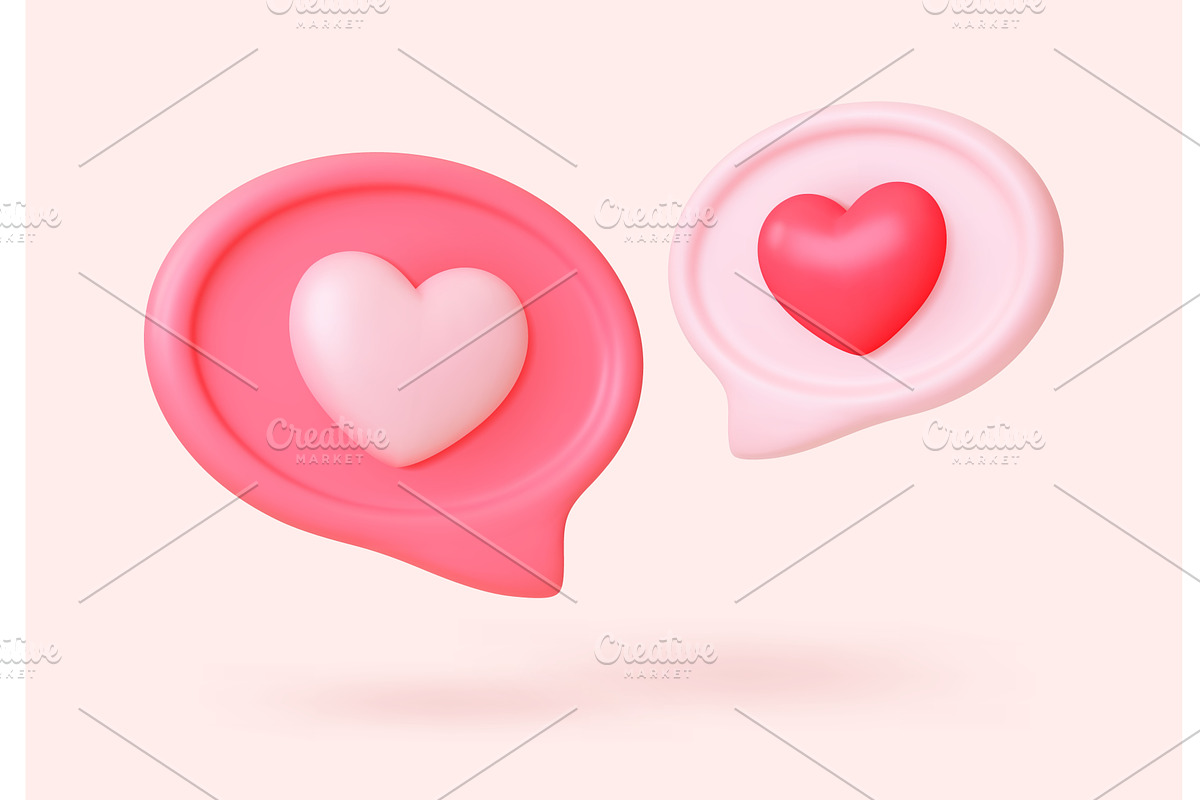 3d love message, social media, a Graphic by Valerie Bodnar
