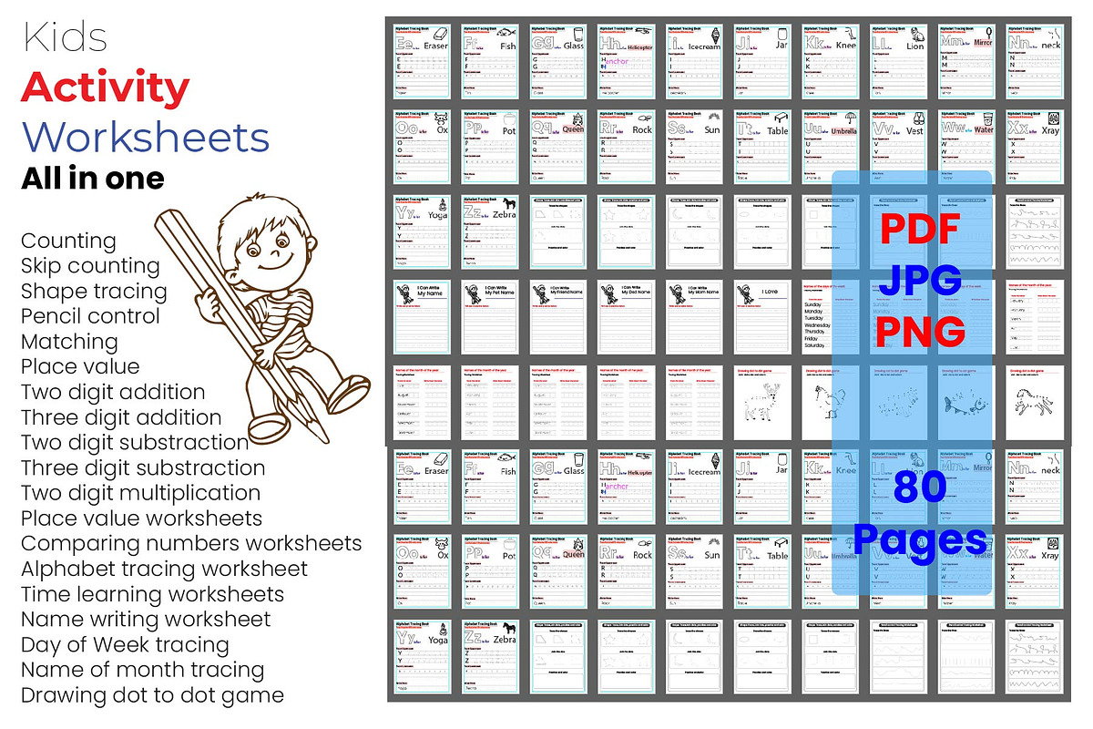 Kids activity worksheets, a Graphic by Hitubrand (Photo 1 of 5)