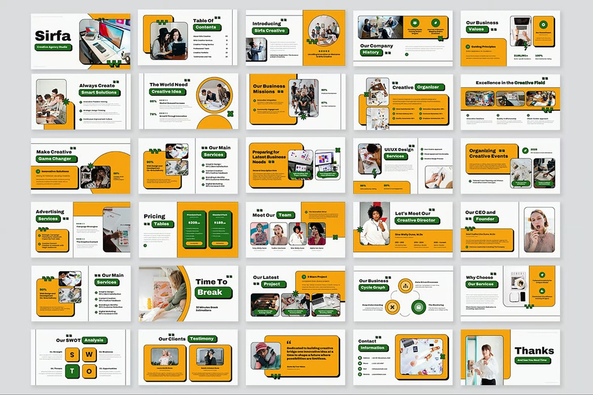 Creative Agency Studio Google Slides preview 4