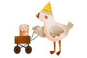 Watercolor Party Geese Clipart Set, an Animal Illustration by the_myro (Thumbnail 7 of 7)