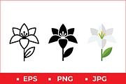 Blooming Flower Vector Icon Graphic, a Solid Icon by Artonix (Thumbnail 1 of 2)