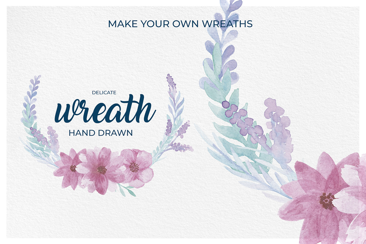 Delicate Watercolor Floral Graphics, an Illustration by RV Zarpelon (Photo 7 of 8)