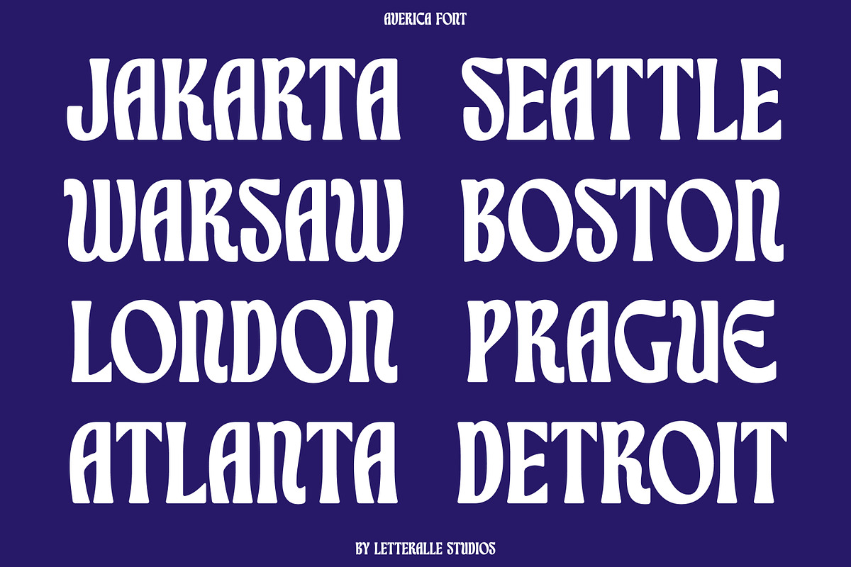 Averica Display Font, a Serif Font by Letteralle Studios (Photo 4 of 12)