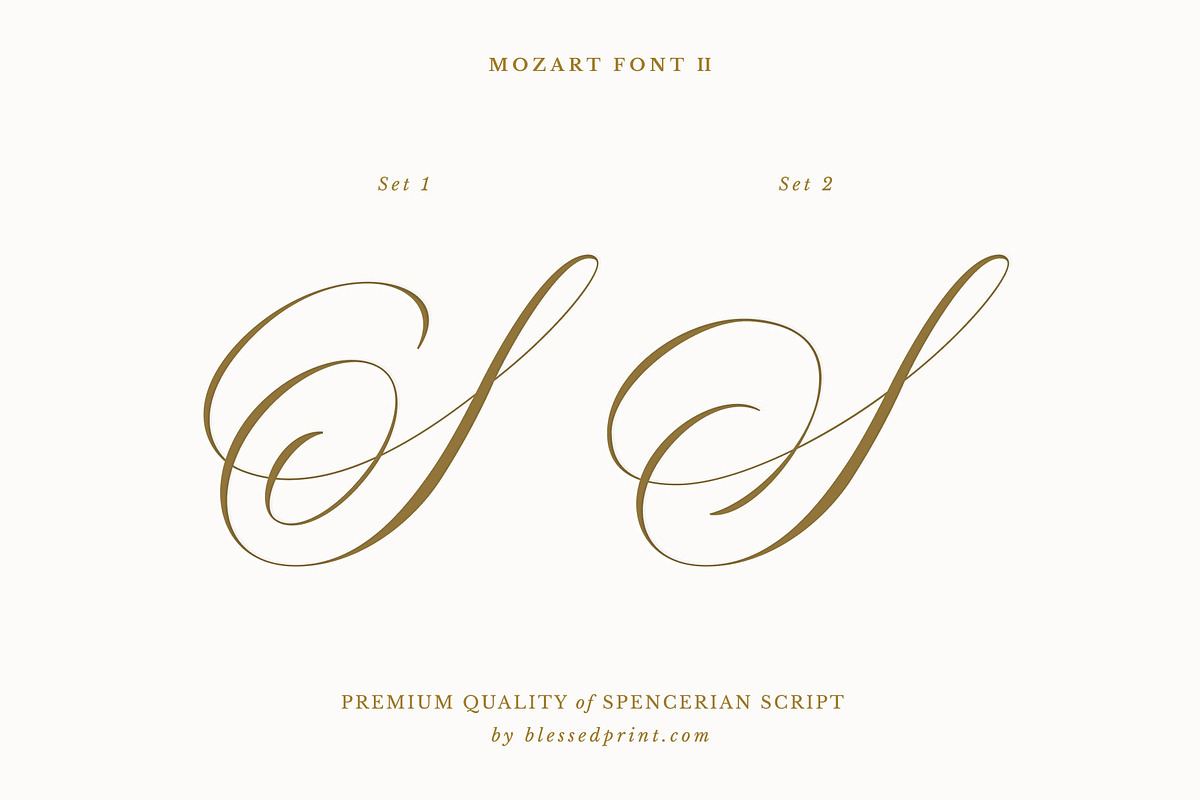 Mozart II - Basic Version, a Script Font by Blessed Print (Photo 11 of 17)