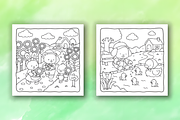 Country Scene Cozy Coloring Pages, a Decorative Illustration by Coco Bloom (Thumbnail 2 of 4)