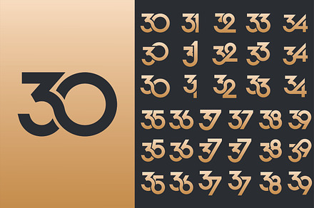 number 30 to 39 logo designs., a Branding & Logo Template by BARONSTD