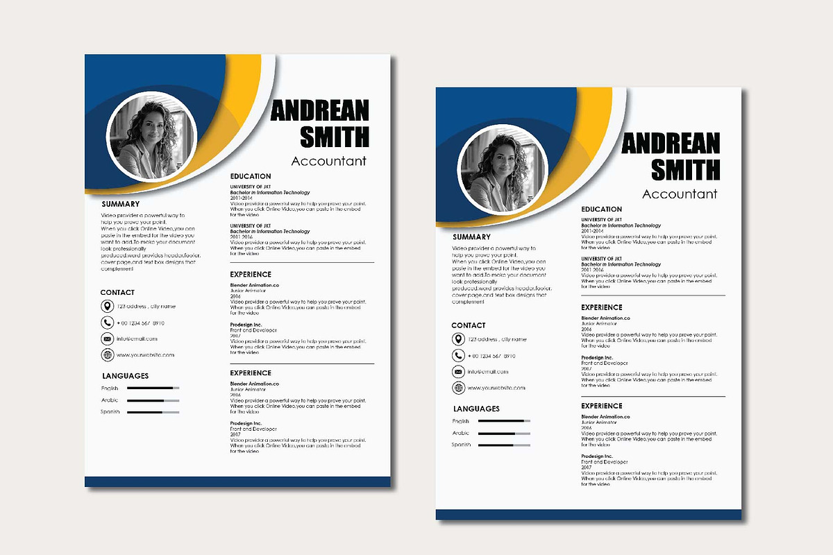 MODERN RESUME TEMPLATE, a Resume Template by dulchaer29 (Photo 3 of 3)