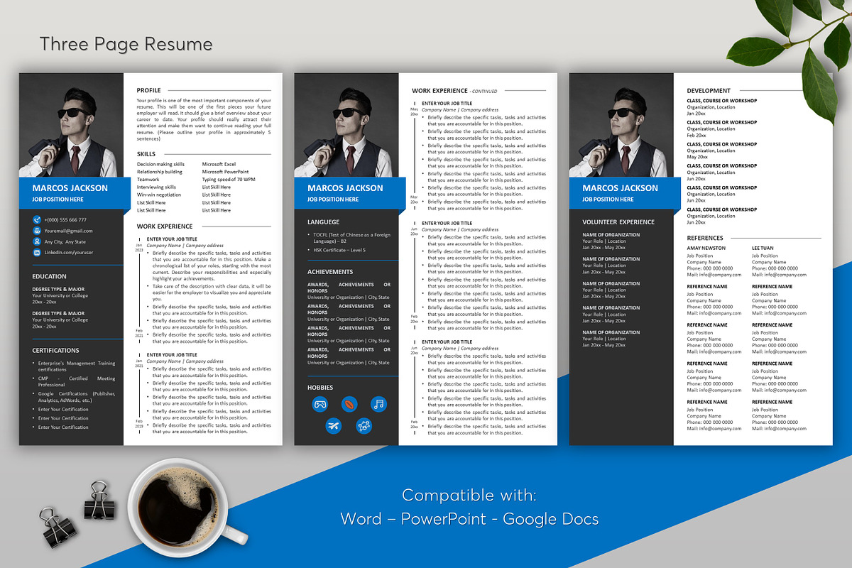 ATS Resume CV Word & PowerPoint - 17, a Resume Template by MrCam Template Resume|CV (Photo 4 of 7)