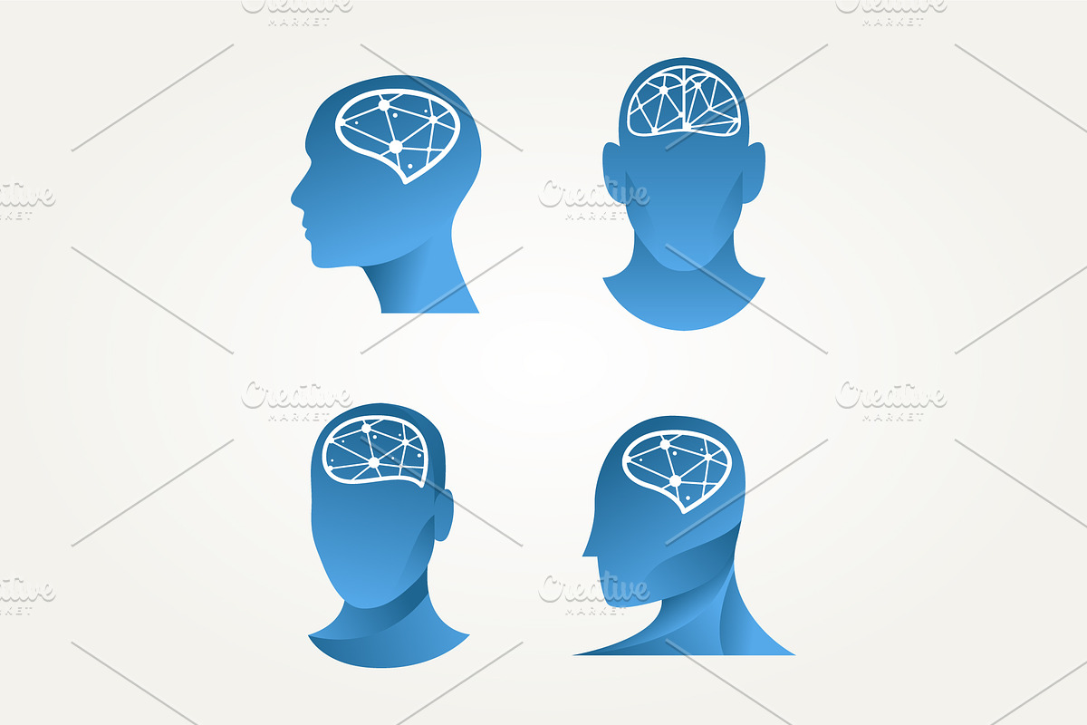 artificial intelligence brain icon, a Branding & Logo Template by Blazybone