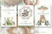 Woodland animal watercolor set, an Animal Illustration by Love Watercolor Store (Thumbnail 14 of 15)