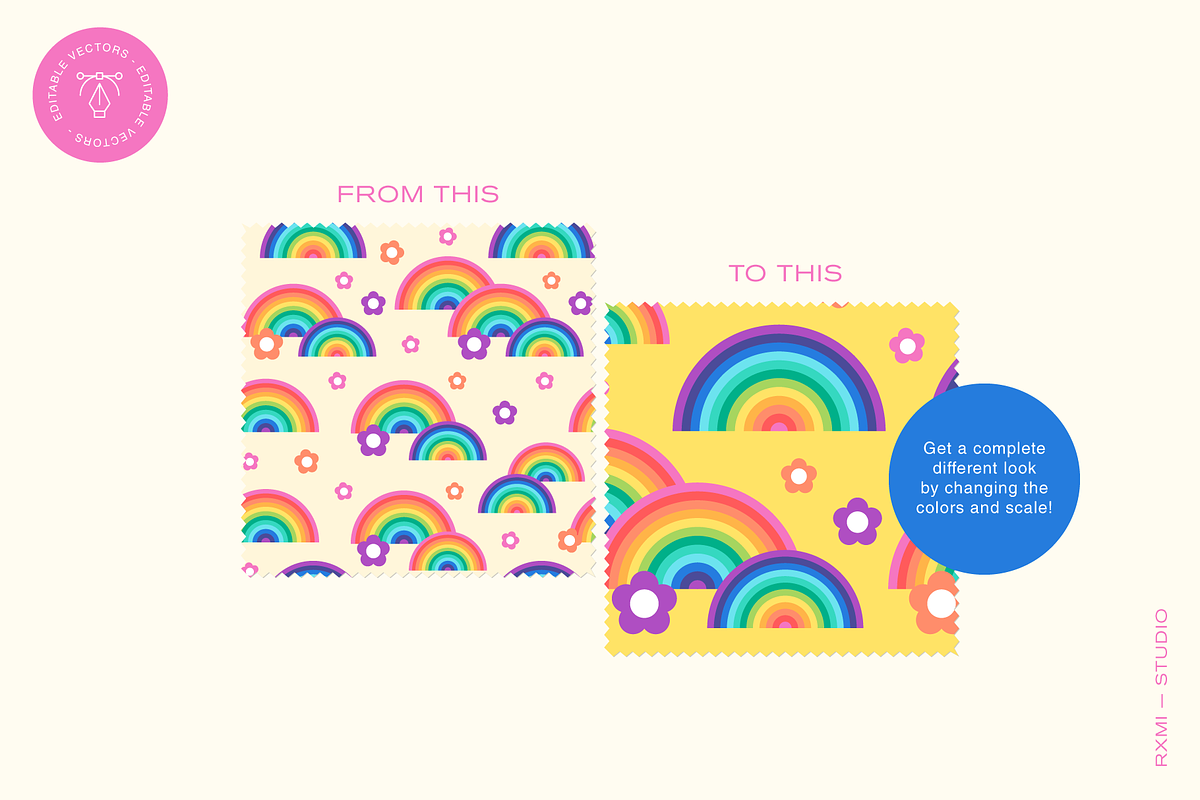 Rainbows & Smiles Pattern Collection, a Pattern Graphic by Rxmi Studio (Photo 7 of 10)