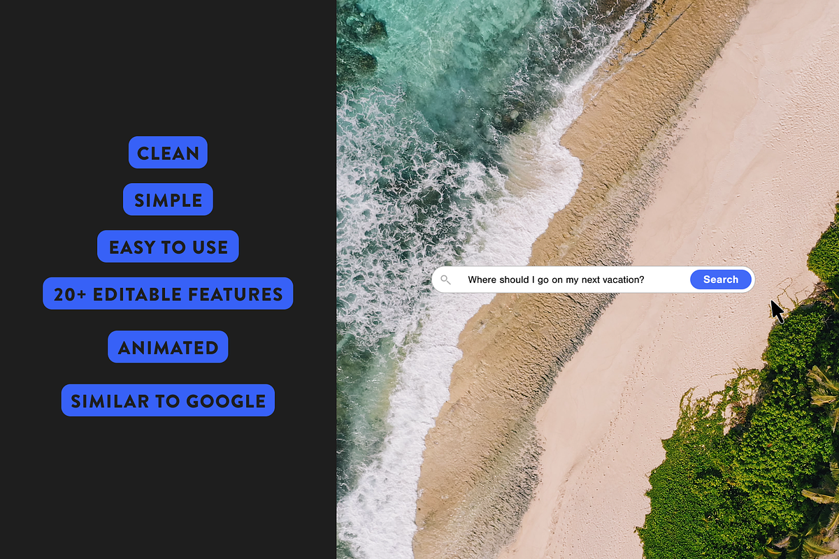 Search Bar Premiere Pro Template, a Templates & Theme by Kate's Animation Shop (Photo 3 of 5)