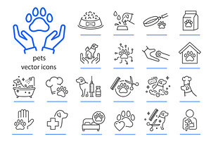 pets care icons, an Animal Illustration by 007NATALIIA