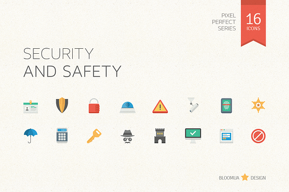 Security And Safety Flat Icons