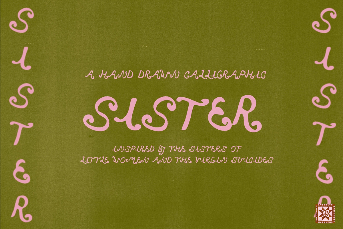 Sister Hand Drawn Font, a Handwritten Font by Madeline ODonoghue Design (Photo 2 of 6)
