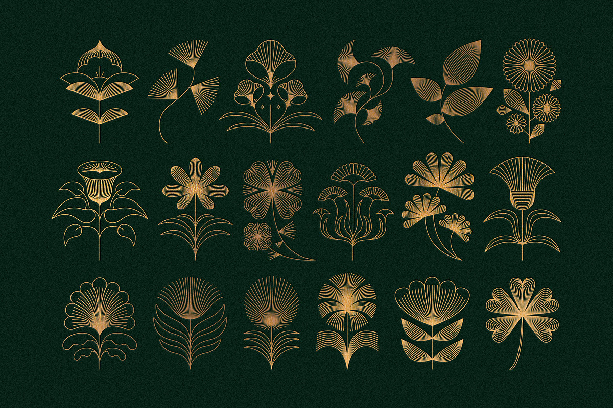 Gold foil, linear design elements, a Graphic by venimo (Photo 5 of 9)