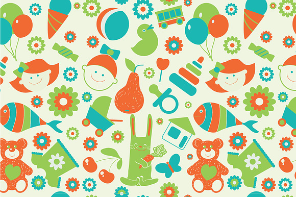 Seamless Pattern Childhood