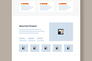 UX UI Website Landing Page Wireframe, a Wireframe Template by MightyDesign (Thumbnail 3 of 9)