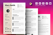 Colorful Resume with Infographic, a Resume Template by ResumeInventor (Thumbnail 4 of 6)