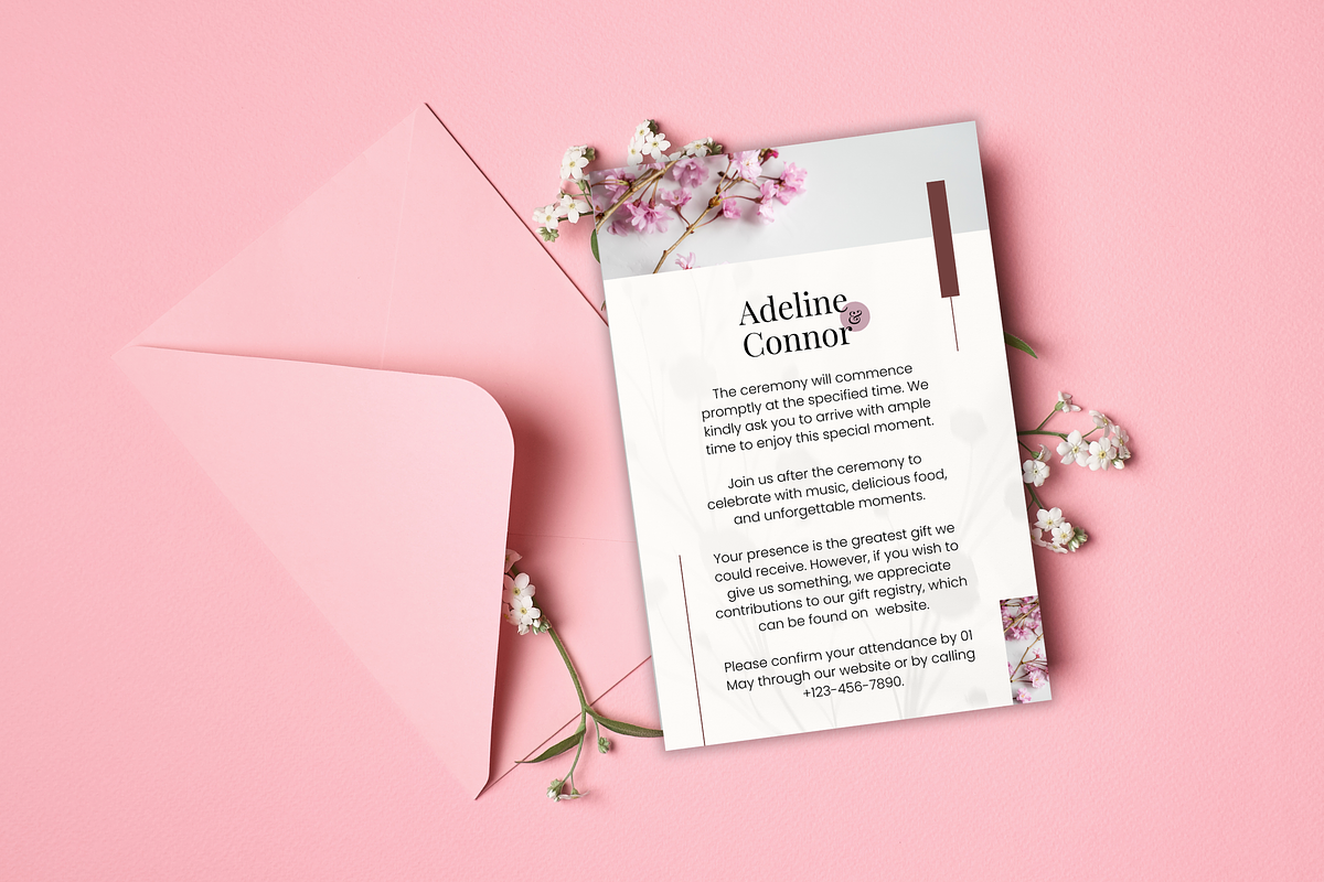 Floral Wedding Canva Template Set, an Invitation Template by TemplateCastleStore (Photo 4 of 9)