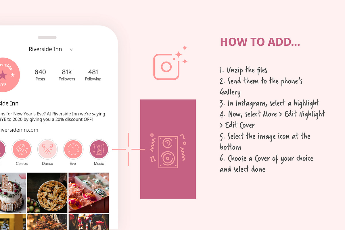 New Year Instagram Highlight Covers, a Social Media Template by Amogh Design (Photo 7 of 8)