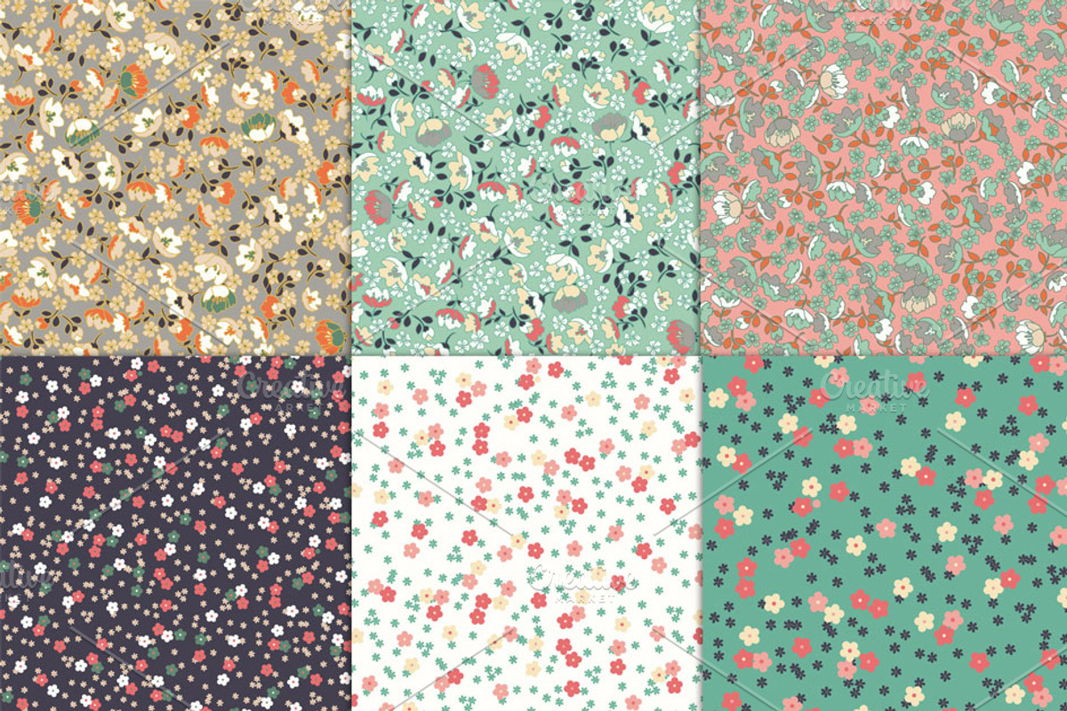 Sale - Ditsy Floral Paper & Pattern preview 2