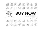 Buy Now Pay Later Icon Set, an Outline Icon by Prosymbols (Thumbnail 1 of 5)