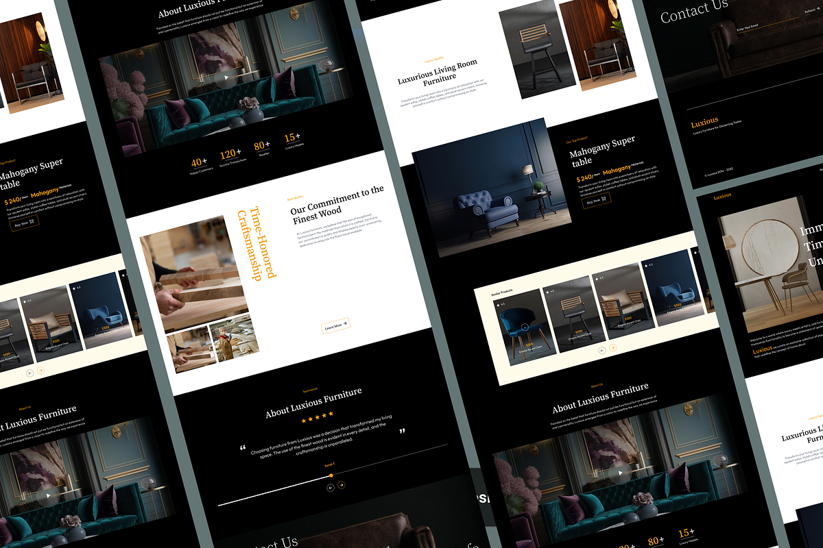 Premium Furniture Landing Page, a Landing Page Template by SLAB! Design (Photo 2 of 4)