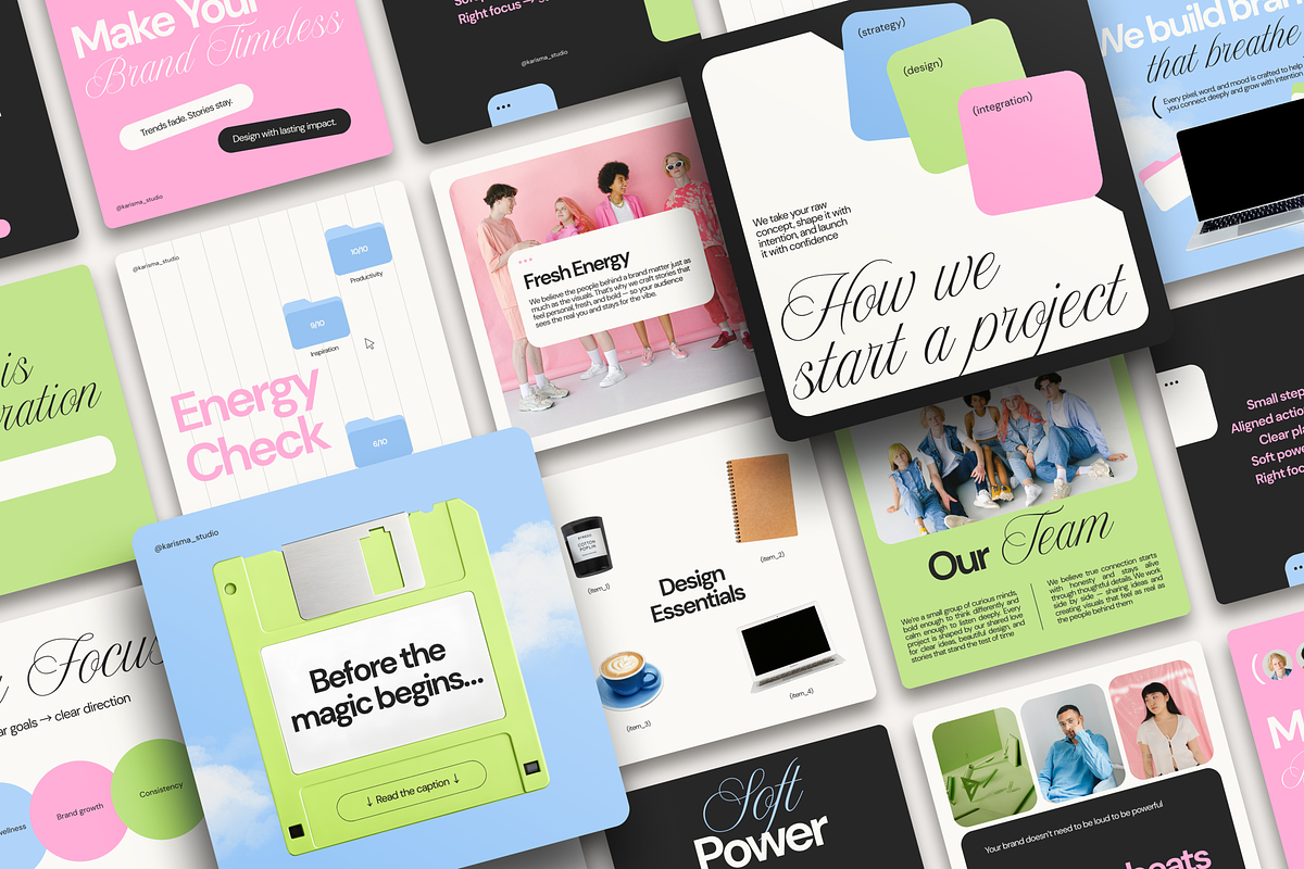 Aesthetic Agency Canva Templates, a Social Media Template by Karisma Studio (Photo 1 of 10)