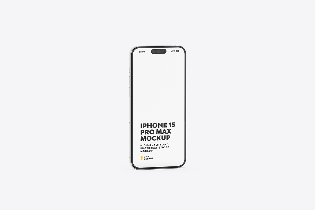 iPhone 15 Pro Max Mockup, an iPhone Mockup by UnicDesign (Photo 3 of 10)