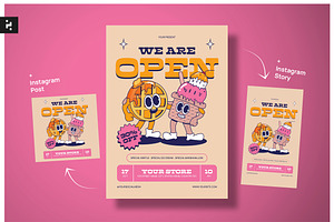 Dessert Store Open Flyer, a Flyer Template by Neermana