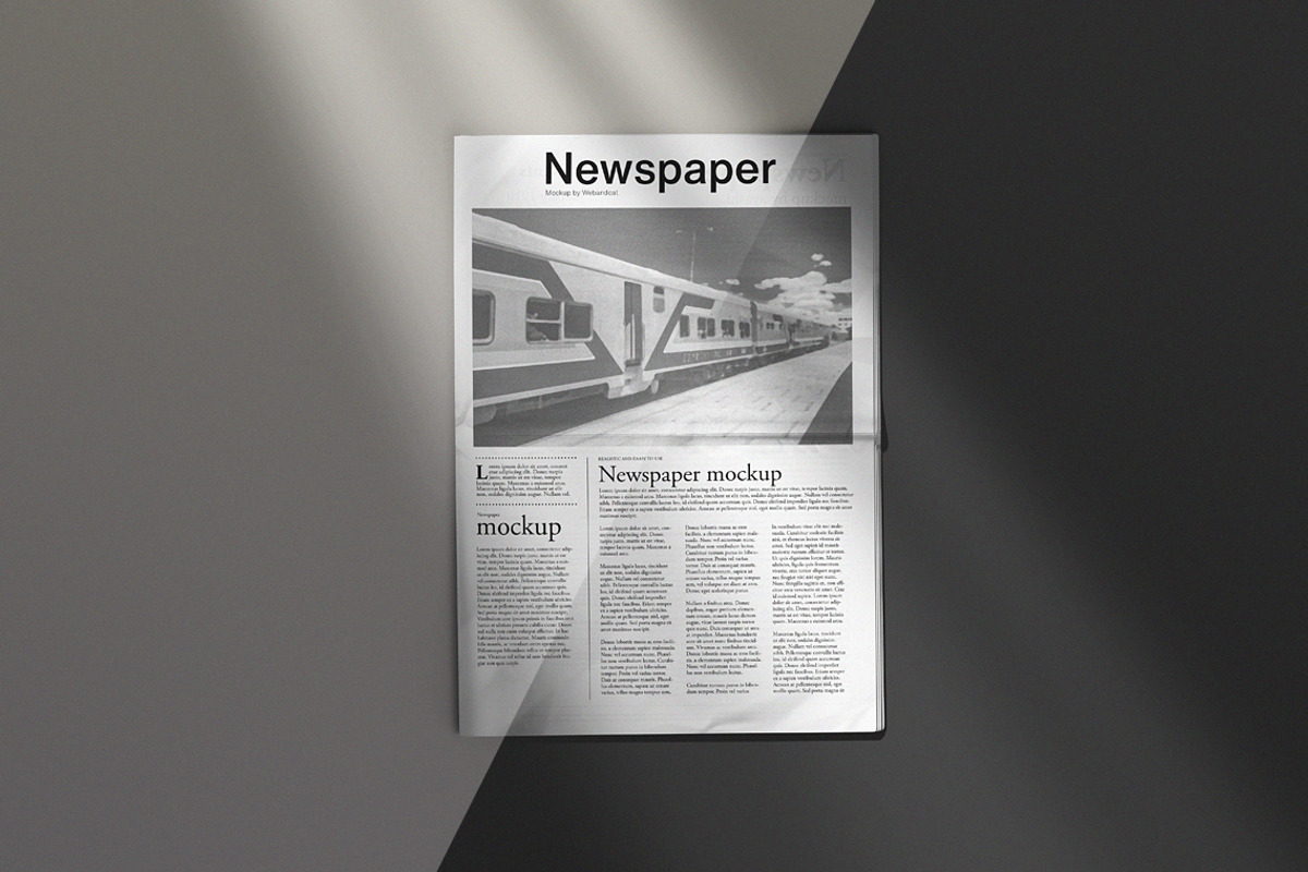 Newspaper Mockup, a Books & Magazine Mockup by WebAndCat (Photo 8 of 13)