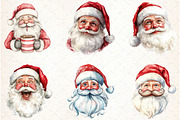 Retro Funny Santa Claus Face Clipart, an Illustration by Libby Wishes (Thumbnail 5 of 6)