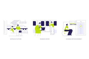 Underground public transport, a Transportation Illustration by Visual Generation