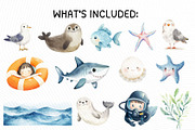 Cute Sea Life Clipart, an Illustration by PassionPNGcreation (Thumbnail 6 of 13)