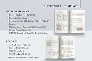 Business Plan Template, 35 Pages