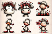 Quirky Farm Animals Clipart, an Illustration by Digital Artistic99 (Thumbnail 2 of 9)