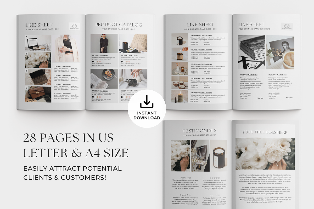 Wholesale Line Sheet Template, a Magazine Template by ShopRShop (Photo 3 of 10)