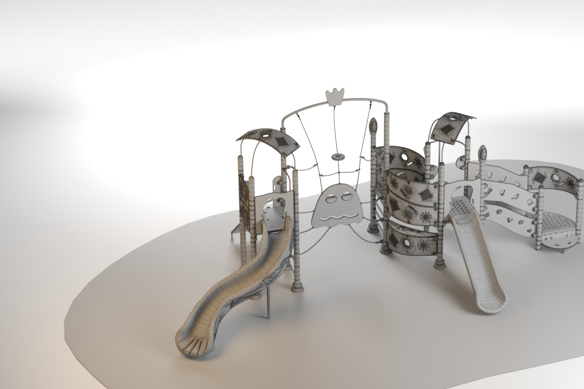 Kids playground equipment with slide, an Object 3D Model by NOMODOL (Photo 7 of 7)