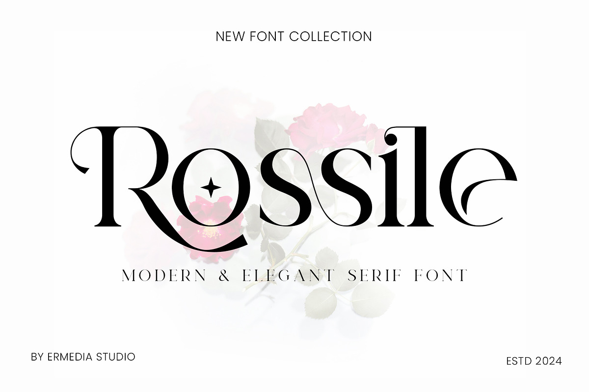 Rossile Serif Font, a Serif Font by Ermedia Studio (Photo 1 of 11)