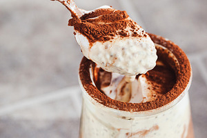 Delicious tiramisu chia seed pudding, a Food & Drink Photo by Kate S