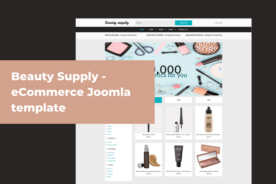Beauty Supply  Joomla Template by Ordasoft  Creative Market