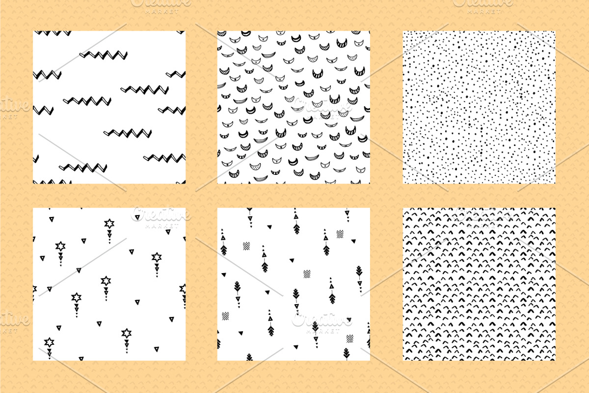 Hand drawn tribal collection, a Pattern Graphic by Julia Lair (Photo 3 of 4)