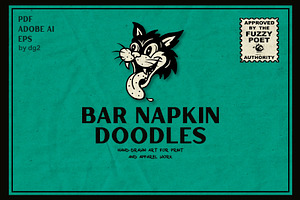Bar Napkin Doodles – Vector Art