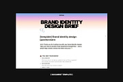 Brand Identity design brief template, a Branding & Logo Template by existacial (Thumbnail 2 of 2)