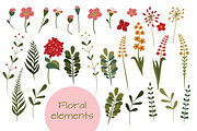 Set of floral elements for decor, a Decorative Illustration by Feday (Thumbnail 2 of 5)
